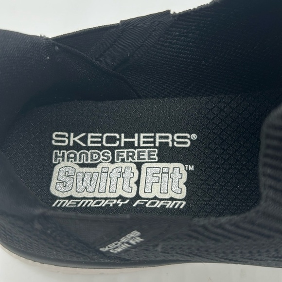 Skechers Swift Fit Sneakers Women’s 8.5 Black Hands-Free Slip-On Comfort NWT - Picture 11 of 11